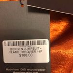 Reformation NEW Burnt Orange Satin Romper Size 4 Petite Photo 3