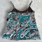 Nicole Miller Vtg 90s Y2K Paisley Chiffon Tank Blouse Skirt Set Boho Fairy Whimsical Fits Sz L Photo 7