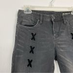 BLANK NYC Skinny Classique Lace Up Front Black Jeans Size 26 Photo 1