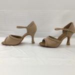 Women'sLight Tan Salsa Ballroom Dance Shoes Heel 2.5 and3 Very Fine SERA7001 8.5 Photo 2
