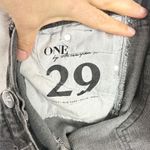 One Teaspoon  Chargers Low Waist Denim Shorts Size 29 Gray Long Line Medium Rise Photo 5