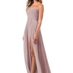 Azazie NEW ‎ ARABELLA ALLURE VINTAGE MAUVE DRESS WOMENS SZ 10 FLOOR LENGTH… Photo 2