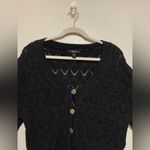 Style & Co Loose Knit Short Sleeve Crop Button Up Sweater | Cardigan Photo 3