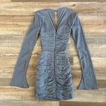 House Of CB  Camille Dove Grey Silk Mini Dress Size XS Photo 2
