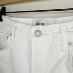 AGOLDE  Riley High Rise Straight Crop in‎ Sour Cream Size 30 Slim Stretch Raw Hem Photo 3
