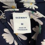 Old Navy  Dress Womens Medium Navy Blue White Floral Flower Daisies‎ Bloomcore Photo 7