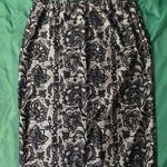 Women’s Black and White Lace Print Pencil Skirt Size L Size L Photo 0