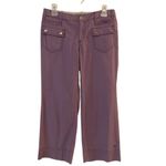 Athleta 8 Pocket Purple Adjustable Waist Cargo Capri size 8 Photo 1