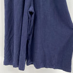 Kleën Linen Viscose Blend‎ Wide Leg Jumpsuit Dark Navy Blue Women’s Size Medium Photo 3