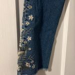 NWT Style and Co Flower Embroidered Cute Straight Crop Jeans Blue Size 12 Photo 6