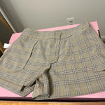 Plaid Tan Women's Shorts Size L Photo 5