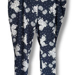 Terra & Sky Terrra and Sky Womens Blue White Floral Jegging Full Length 3X NEW Photo 0