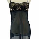 Victoria's Secret Vintage Victoria Secret Sheer Black Gold Sequin Negligee Womens Medium Photo 8