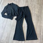 Black Ribbed Knit Women's Pants & Jumpsuit Set Size undefined Photo 7