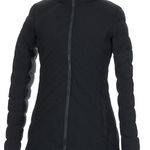 ROSSIGNOL Down Puffer Parka Black Full Zip Coat Jacket Quilted FR42 size Small Photo 0