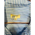 DONNI Blue White 100% Cotton Striped Oversized Collared Button Front Shirt XS Photo 5