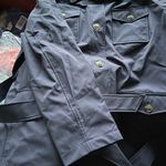 Dennis Basso Water Resistant 4-Pocket Safari Trench Navy Photo 5