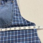 Casual Blue Checkered Women's Denim Overalls Photo 3