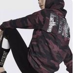 PINK - Victoria's Secret Victoria Secret Pink Bling Small Camo Hoodie Maroon Camo Sherpa hood sweatshirt Photo 0