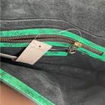 Ann Taylor  Green Snakeskin Clutch with Strap NWT Photo 2