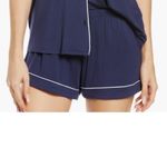 Nordstrom NWT  Moonlight PJ Shorts Tan with White Piping XS Photo 4