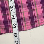 Bit & Bridle Western Pearl Snap Top Size XL Purple Plaid Embroidered Horses Photo 9