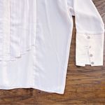 Ted Baker • Trinkah Blouse blush pink silk tuxedo pleated front batwing sleeve Photo 5