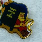 Hallmark Vintage 1997 Letter to Santa Post Mailbox Santa Little Boy Pin Tie Tack Photo 2
