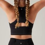 Athleta  M Conscious Train Pocket Crop Bra Medium Cup D-DD Purple Black Photo 2