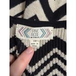 Pink Rose  Women's Plus Size 1X Chevron Print Knit Midi Dress‎ Black Beige Career Photo 2