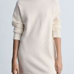 Nordstrom STITCHDROP | Ivory Cream Turtleneck Mini Dress Oversized Long Sleeve | Large Photo 0