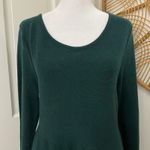 J.Jill  Sz M Evergreen Fit Flare Tiered Sweater Dress Cotton Blend Holiday Cozy Photo 3