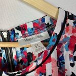 Motherhood Maternity  Red & Blue Printed Short Sleeve Blouse S Photo 4