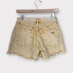 We The Free Free People Mineral Wash Distressed Mustard Hight rise short 24 Yellow Photo 1