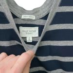 Gilly Hicks Fully Hicks Vintage Cheeky Stretch Navy + Gray Stripe Cotton 3/4 Sleeve Top Photo 1