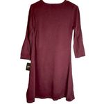 By & By Long Sleeve Knit Ribbed Mini Sweater Dress Burgundy NWT Medium #1117G3J Red Photo 4