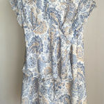 Jaclyn Smith  2 Piece Top Paisley Blue Tan Skirt Set Y2K Photo 0