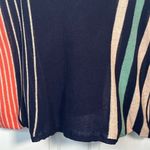 Anthropologie Moth by Sz S Linen Blend Poncho Sweater Multicolored Stripes Photo 2