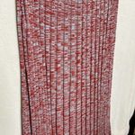 Christopher Esber Mélange Pleated Knit Tie Ribbed Maxi Skirt Red Medium Marled Photo 6