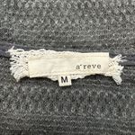 a’reve Wool Blend Gray Ruffle Lace Hemline Tunic Top Size M Photo 9