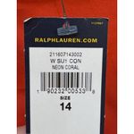 POLO Ralph Lauren Cotton Viscose Ruffled Skirt Neon Corral Size 14 Flirty Photo 5