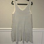 Rylee + Cru Blue and White Striped 100% Cotton Knit dress size medium Photo 3