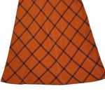 Modcloth Orange Plaid Flutter Sleeve V Neck Midi Dress Womens M Photo 8