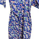 70s Vintage Carolina Maid Sz 12 Novelty Flags Print Belted MIDI Dress Blue Photo 9