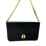 Christian Dior Vintage  Black Leather Shoulder Bag – Gold Hardware, Convertible S Photo 1