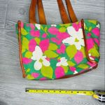 Kate Spade Vintage tropical abstract floral purse bag with leather footed bottom Photo 11