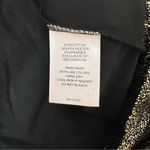 Rebecca Malone  Women’s Gold and Black Shimmer Sheen Stretchy Blouse Sz M Photo 2