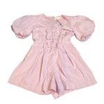Mabel  Pastel Puff Sleeve Bow Detail V Neck Romper Shorts Size Medium Easter NWT Photo 1