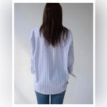 AYR  Women's The Deep End Button Up Shirt Grape Soda Stripe Size XS Photo 2