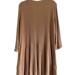 Free People  Beach Blossom mini Dress Henley ribbed boho cottage core peach Sz S Photo 4